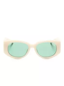 Casablanca солнцезащитные очки The Memphis в прямоугольной оправе, нейтральный цвет