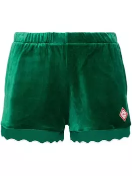 Casablanca спортивные шорты с фестонами, зеленый