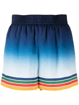 Casablanca Studio De Musique silk shorts, синий