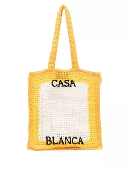 Casablanca сумка-тоут Atlantis в технике кроше, желтый