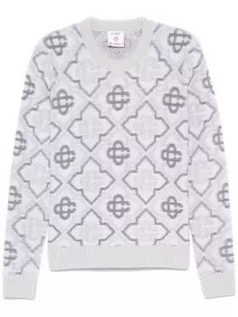 Casablanca свитер с монограммой, серый