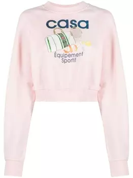 Casablanca толстовка Equipement Sportif из органического хлопка, розовый