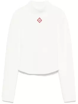 Casablanca топ с вышитым логотипом, белый