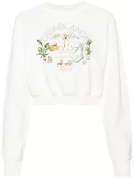 Casablanca укороченная толстовка Appartement Dans Les Airs, белый