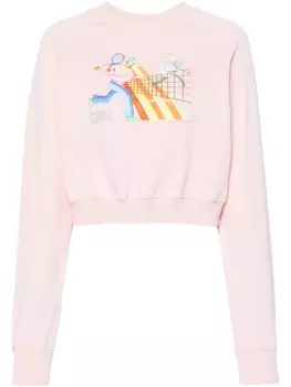 Casablanca укороченная толстовка Crayon Tennis Player, розовый