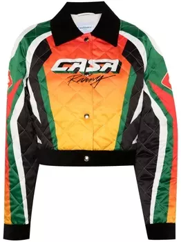 Casablanca укороченный атласный жакет, оранжевый