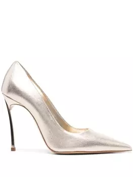 Casadei 110-миллиметровые лопастные туфли Flash, золотистый