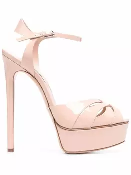 Casadei босоножки на платформе, нейтральный цвет