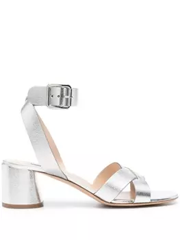 Casadei босоножки Veta с эффектом металлик, серебристый