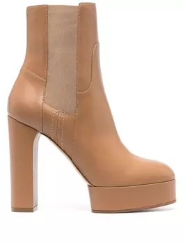 Casadei ботильоны Betty 110 на платформе, нейтральный цвет