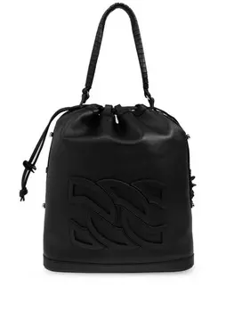 Casadei кожаная сумка-ведро, черный