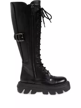 Casadei кожаные ботинки со шнуровкой, черный