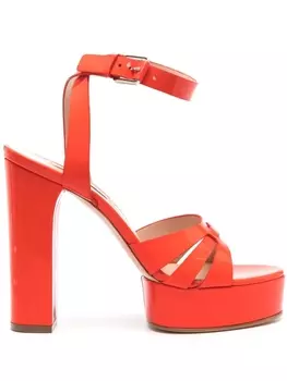 Casadei лакированные босоножки Betty 130, красный