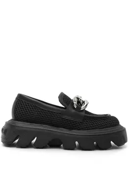 Casadei лоферы с цепочкой, черный