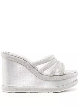 Casadei мюли Jasmine Diadema 120, серебристый