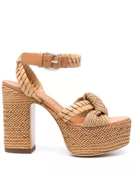 Casadei плетеные босоножки Isa Formentera 120, коричневый