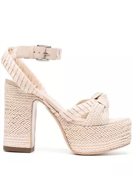 Casadei плетеные босоножки, нейтральный цвет