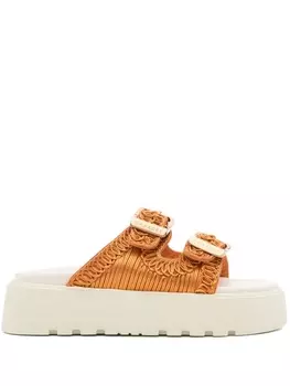 Casadei сандалии Birky Ale на платформе, оранжевый