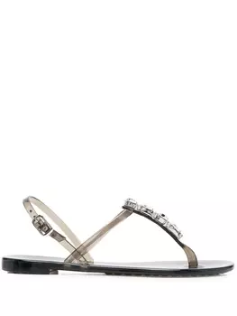 Casadei сандалии с кристаллами, черный