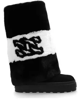 Casadei сапоги с вышитым логотипом, черный