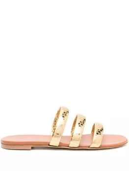 Casadei шлепанцы Atomium с тиснением, золотистый
