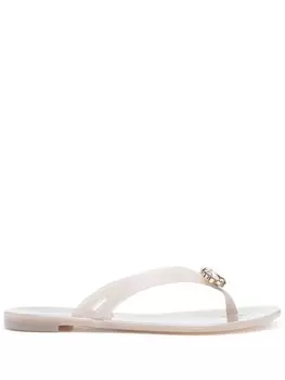 Casadei шлепанцы Jelly с кристаллами, серый