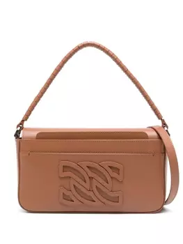 Casadei сумка на плечо с логотипом, коричневый