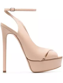 Casadei туфли Floral Jolly 160, нейтральный цвет