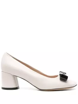 Casadei туфли с бантом, нейтральный цвет