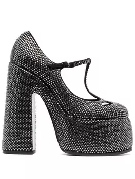 Casadei туфли со стразами, черный