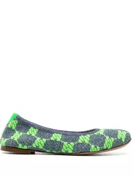 Casadei жаккардовые балетки Palio, синий