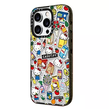 CASETIFY Чехол для телефона, Transparent - black frame