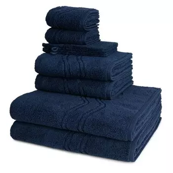 Cashmere feeling Набор полотенец Ross (8 шт), 50x1x100 см, ночной синий