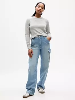 Cashsoft вязаный свитер Gap, серый