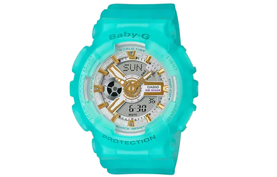 Casio Baby-G SeaGlassColors BA-110SC-2A, Бирюзовый