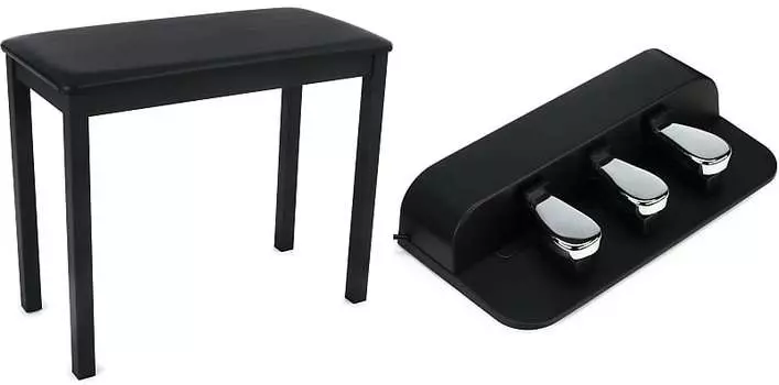 Casio CB-7 Piano Bench — черный комплект с 3-педальной доской Casio SP34 CB7BK=1 SP34=1