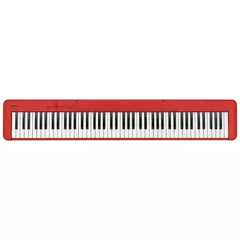 Casio CDP-S160 88-нотное цифровое пианино, красное, с адаптером переменного тока, пюпитром и педалью
