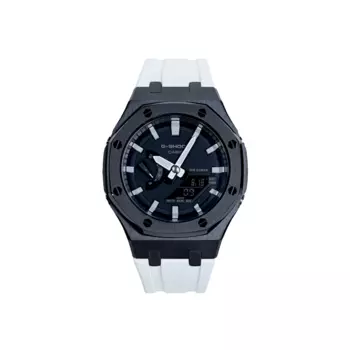 CASIO Часы серии Retrofit с кварцевым механизмом, резиновым ремешком, мужские, черный циферблат