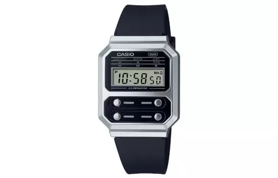 CASIO Часы Unisex EDIFICE Black Watch A100WEF-1A
