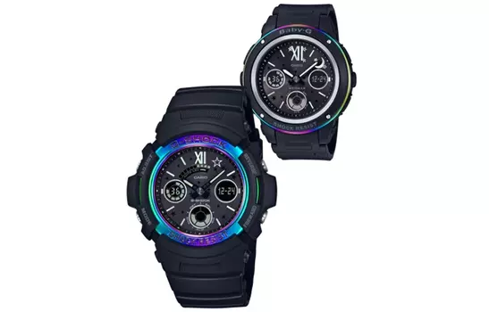 CASIO Часы унисекс парные Table Series Black Watch LOV-17B-1