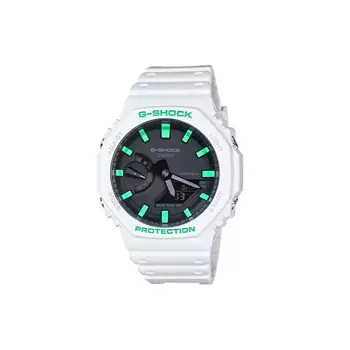 CASIO Часы унисекс с двумя жидкокристаллическими/аналоговыми дисплеями, 48,5 мм, черные