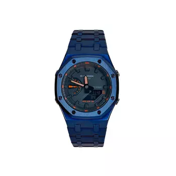 CASIO Часы унисекс с двумя жидкокристаллическими/аналоговыми дисплеями, 48,5 мм, черные