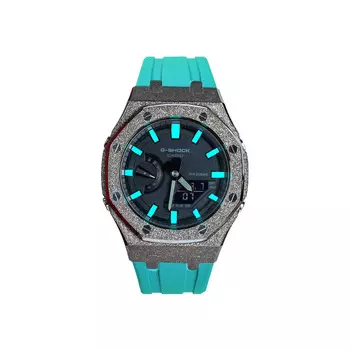 CASIO Часы унисекс с двумя жидкокристаллическими/аналоговыми дисплеями, 48,5 мм, черные