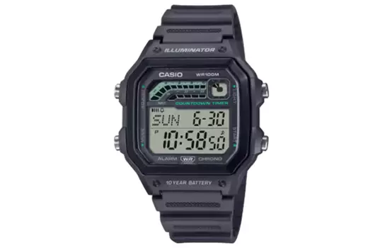 CASIO Часы унисекс Standard Series Black Watch WS-1600H-8A