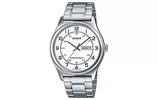 CASIO Часы унисекс стандартной серии белого цвета MTP-V006D-7B2
