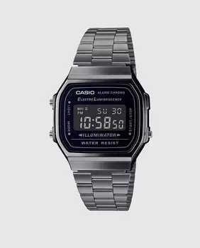 Casio Collection A168WEGG-1BEF Женские часы из черной стали Casio, черный
