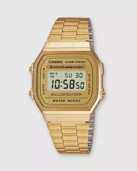 Casio Collection A168WG-9EF Винтажные мужские часы, золотой