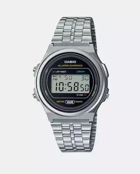 Casio Collection A171WE-1AEF Цифровые мужские часы из стали, серебряный