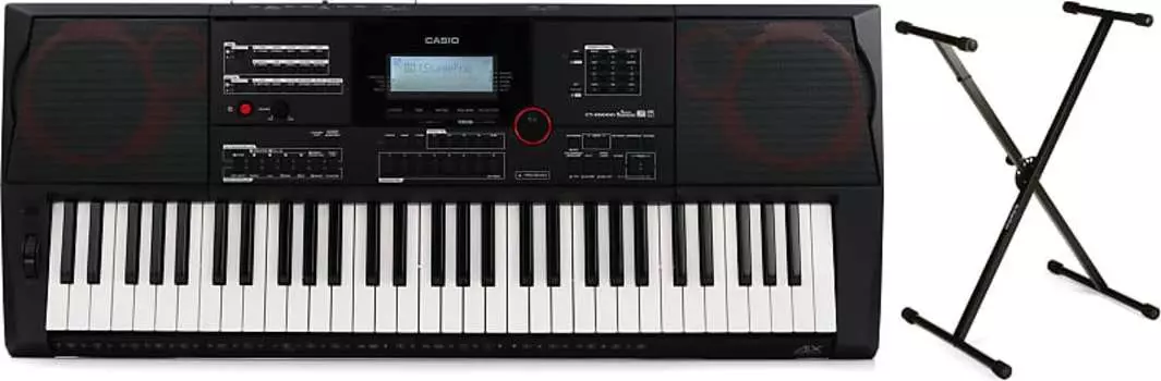 Casio CT-X5000 61-клавишный портативный аранжировщик с сценическими стойками KS7190 Classic Single-X Stand Casio + On-Stage CT-X5000=1 KS7190=1