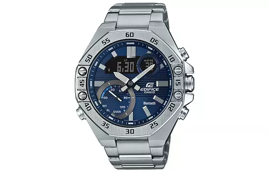CASIO Мужские часы EDIFICE 51 мм синие ECB-10YD-2A